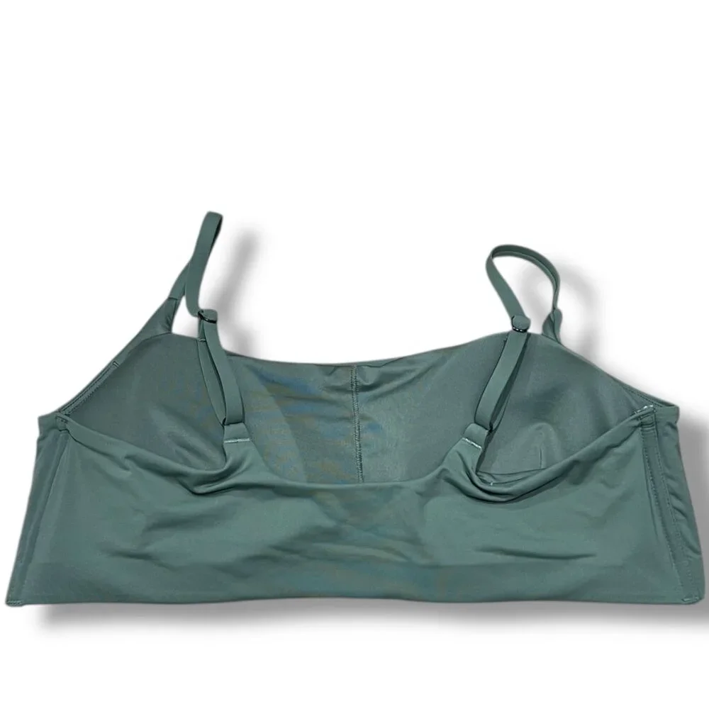 NWT Athleta Women's Green Scoop Bikini Top D-DD Size XL - Picture 2 of 4